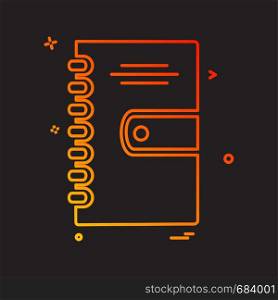 Notepad icon design vector