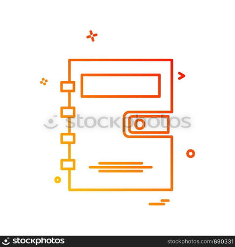 Notepad icon design vector