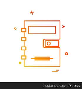Notepad icon design vector