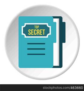 Notepad icon in flat circle isolated vector illustration for web. Notepad icon circle