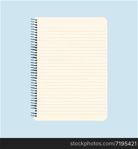 Notepad icon with spiral binding and lines vector