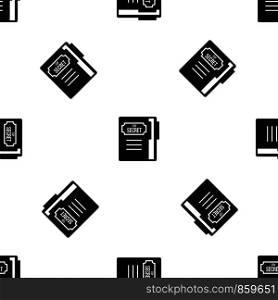 Notepad pattern repeat seamless in black color for any design. Vector geometric illustration. Notepad pattern seamless black