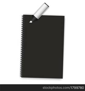 notepads for booklet design. Notebook paper. School notebook. Vector illustration.