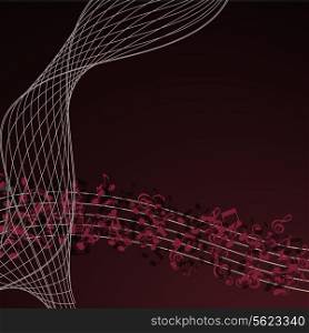 Notes abstract gold music background