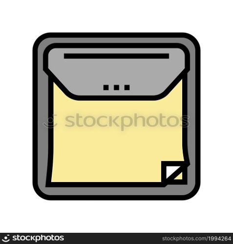 notes dispenser color icon vector. notes dispenser sign. isolated symbol illustration. notes dispenser color icon vector illustration