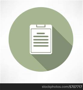 notes, document icon Flat modern style vector illustration