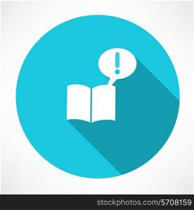 notice in the book. Flat modern style vector illustration