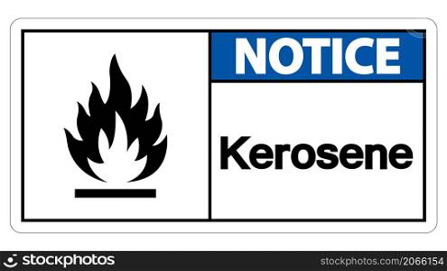 Notice Kerosene Symbol Sign On White Background