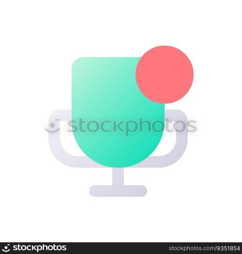 Notification about competition pixel perfect flat gradient two-color ui icon. App for sports betting. Simple filled pictogram. GUI, UX design for mobile application. Vector isolated RGB illustration. Notification about competition pixel perfect flat gradient two-color ui icon
