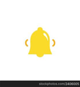 notification bell icon set isolated on white background.render yellow ringing bell with new notification for social media reminder.vector icon