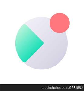 Notification from analytic app pixel perfect flat gradient two-color ui icon. Business tool online. Simple filled pictogram. GUI, UX design for mobile application. Vector isolated RGB illustration. Notification from analytic app pixel perfect flat gradient two-color ui icon