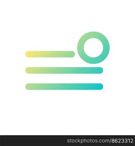 Notification from main menu pixel perfect gradient linear ui icon. Communication tool. Line color user interface symbol. Modern style pictogram. Vector isolated outline illustration. Notification from main menu pixel perfect gradient linear ui icon