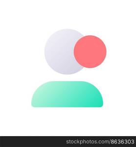 Notification from personal page pixel perfect flat gradient two-color ui icon. Message from system. Simple filled pictogram. GUI, UX design for mobile application. Vector isolated RGB illustration. Notification from personal page pixel perfect flat gradient two-color ui icon