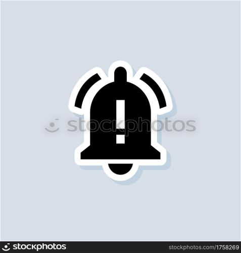 Notification sticker. Bell notification and sound icons. Notification bell icon for incoming inbox message. Bell ring for alarm clock. Vector on isolated white background. EPS 10.. Notification sticker. Bell notification and sound icons. Notification bell icon for incoming inbox message. Bell ring for alarm clock. Vector on isolated white background. EPS 10