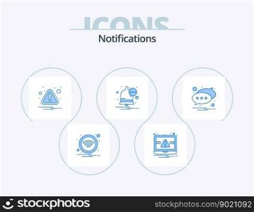 Notifications Blue Icon Pack 5 Icon Design. message. chat. alert. notification. communication