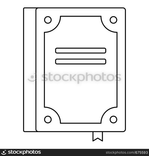 Novel icon. Outline illustration of novel vector icon for web. Novel icon, outline style.