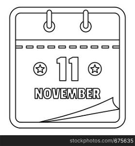 November calendar icon. Outline illustration of november calendar vector icon for web. November calendar icon, outline style.