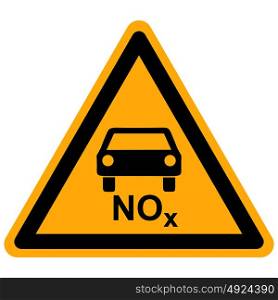 NOx car and danger sign