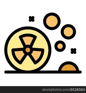 Nuclear air icon outline vector. Wind flow. Clean dust color flat. Nuclear air icon vector flat
