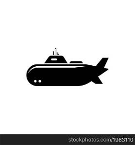 Nuclear Army Submarine, Deep Bathyscaphe. Flat Vector Icon illustration. Simple black symbol on white background. Nuclear Army Submarine, Bathyscaphe sign design template for web and mobile UI element. Nuclear Army Submarine, Deep Bathyscaphe. Flat Vector Icon illustration. Simple black symbol on white background. Nuclear Army Submarine, Bathyscaphe sign design template for web and mobile UI element.