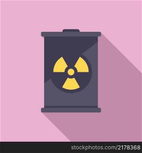 Nuclear barrel icon flat vector. Global disaster. Weather effect. Nuclear barrel icon flat vector. Global disaster