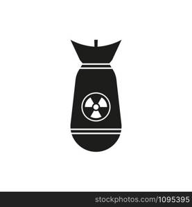 nuclear bomb icon isolate on white background, vector. nuclear bomb icon isolate on white background