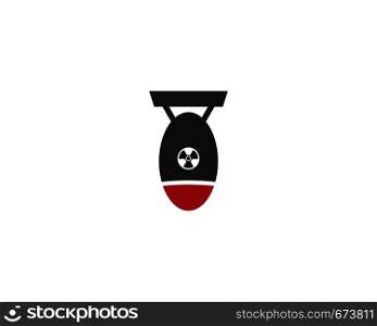 Nuclear bomb logo icon illustration