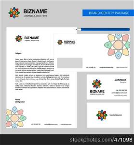 Nuclear Business Letterhead, Envelope and visiting Card Design vector template