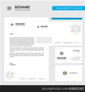 Nuclear Business Letterhead, Envelope and visiting Card Design vector template