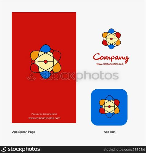 Nuclear Company Logo App Icon and Splash Page Design. Creative Business App Design Elements