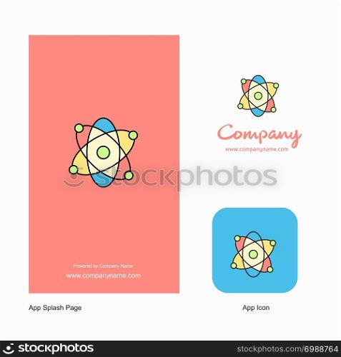 Nuclear Company Logo App Icon and Splash Page Design. Creative Business App Design Elements