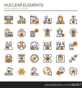 Nuclear Elements , Thin Line and Pixel Perfect Icons