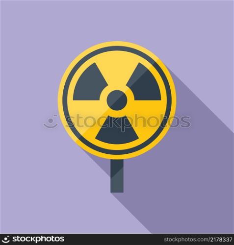 Nuclear energy icon flat vector. Global climate. Warming disaster. Nuclear energy icon flat vector. Global climate