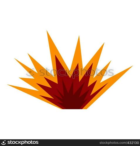 Nuclear explosion icon flat isolated on white background vector illustration. Nuclear explosion icon isolated