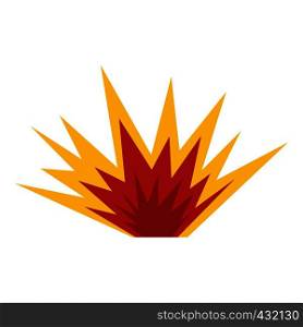 Nuclear explosion icon flat isolated on white background vector illustration. Nuclear explosion icon isolated