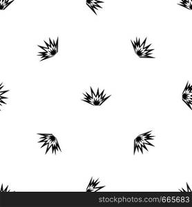 Nuclear explosion pattern repeat seamless in black color for any design. Vector geometric illustration. Nuclear explosion pattern seamless black