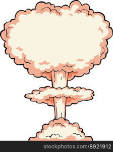 Nuclear explosion vector image
