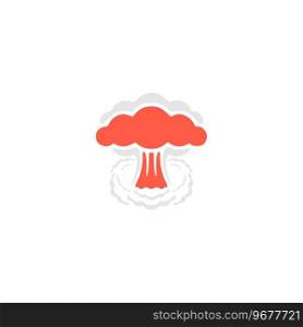 Nuclear Icon Vector. Flat color symbol. Nuclear Icon Vector