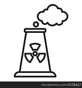 Nuclear plant icon outline vector. Global climate. Ecology warm. Nuclear plant icon outline vector. Global climate