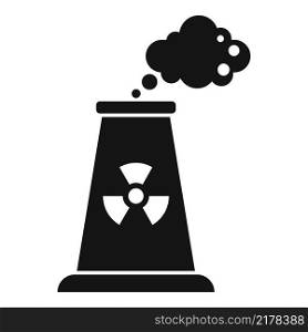 Nuclear plant icon simple vector. Global climate. Ecology warm. Nuclear plant icon simple vector. Global climate