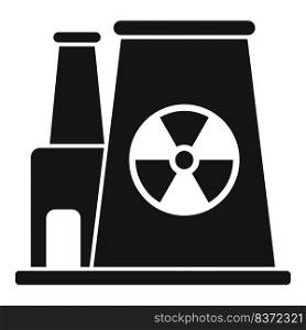 Nuclear plant icon simple vector. Nature power. Eco save. Nuclear plant icon simple vector. Nature power
