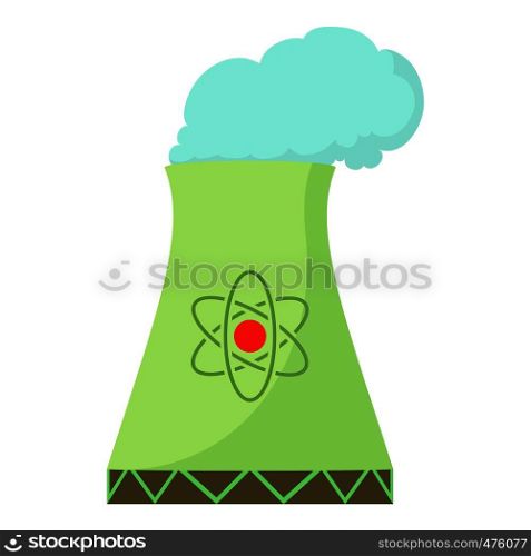 Nuclear power plant icon. Cartoon illustration of nuclear power plant vector icon for web. Nuclear power plant icon, cartoon style