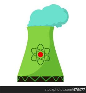 Nuclear power plant icon. Cartoon illustration of nuclear power plant vector icon for web. Nuclear power plant icon, cartoon style