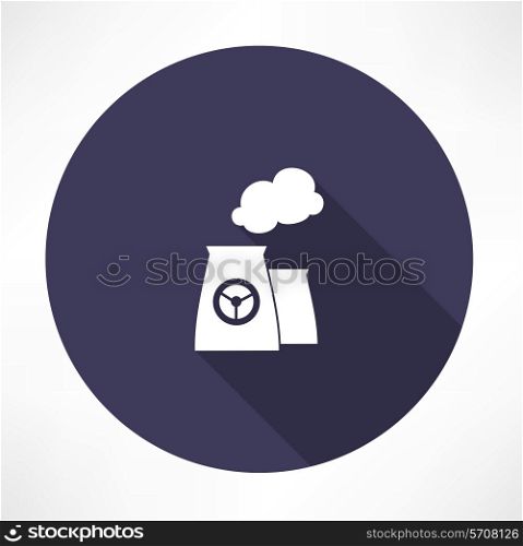 nuclear power plant icon. Flat modern style vector illustration