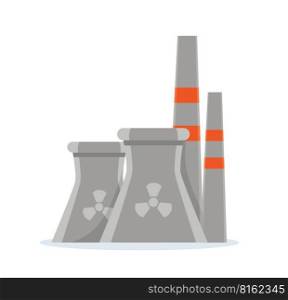nuclear power plant vector illustration