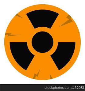 Nuclear sign icon flat isolated on white background vector illustration. Nuclear sign icon isolated