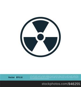 Nuclear Sign Icon Vector Logo Template Illustration Design. Vector EPS 10.