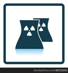 Nuclear station icon. Shadow reflection design. Vector illustration.