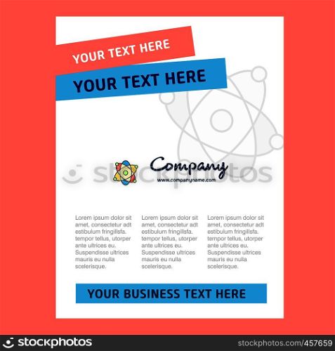 Nuclear Title Page Design for Company profile ,annual report, presentations, leaflet, Brochure Vector Background