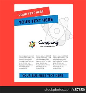Nuclear Title Page Design for Company profile ,annual report, presentations, leaflet, Brochure Vector Background